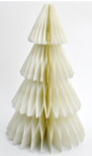 Set of 3 Winter White Paper Christmas Trees 30cm