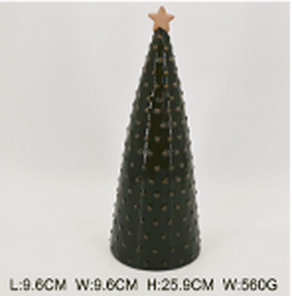 Ceramic Green Pimpled Christmas Tree Medium