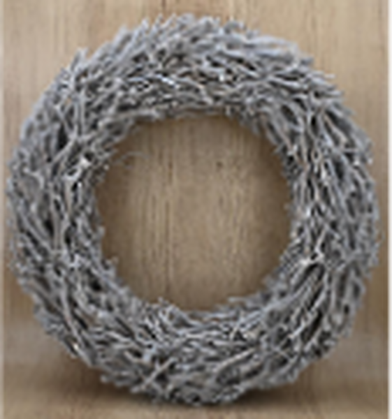 Whitewashed Root Branch Wreath 62cm