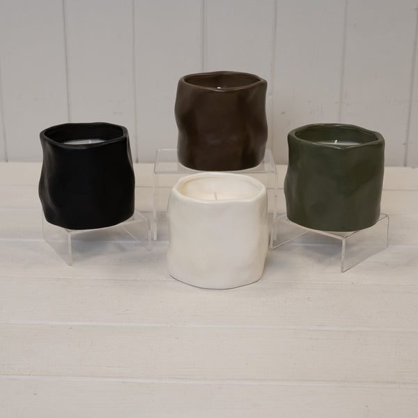 Chocolate Brown Sculpted Candle