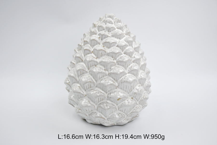 Ceramic Natural Pinecone Decoration Large