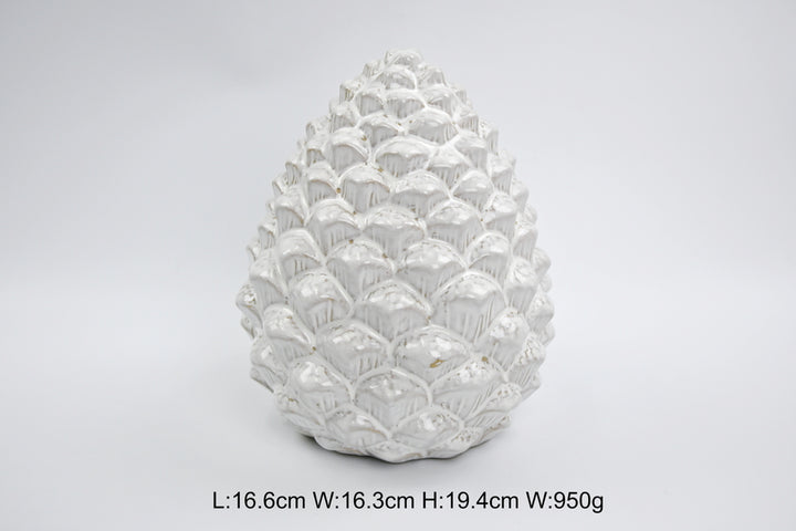 Ceramic Natural Pinecone Decoration Large