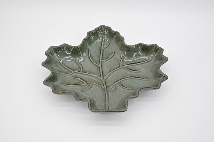 Dark Green Leaf shape plate