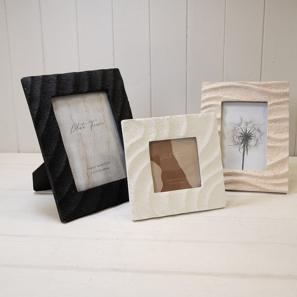 Timeless Black Sandy Textured Photo Frame. inch