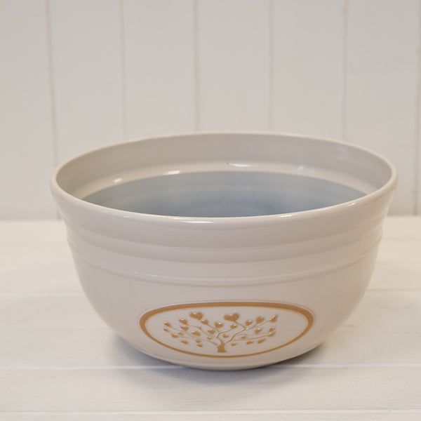 Cream Round Love Heart Tree Bowl Recycled Plastic Planter TD30cm