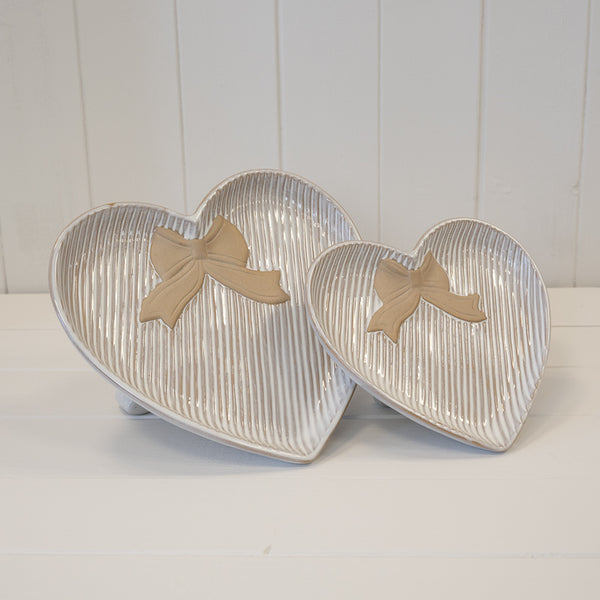 Medium Heart Plate with Bow Detail