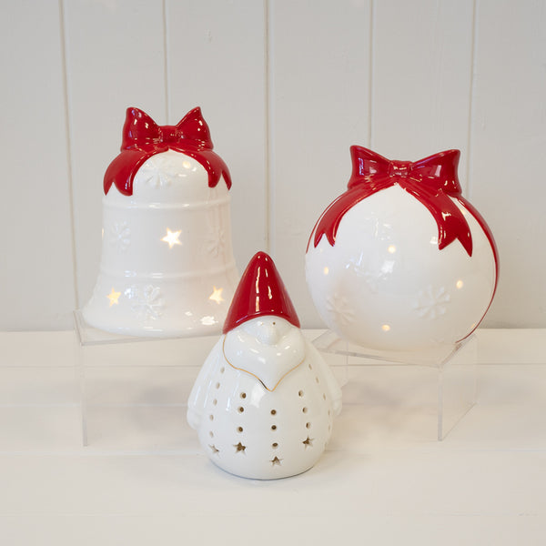 Medium LED Santa Ornament