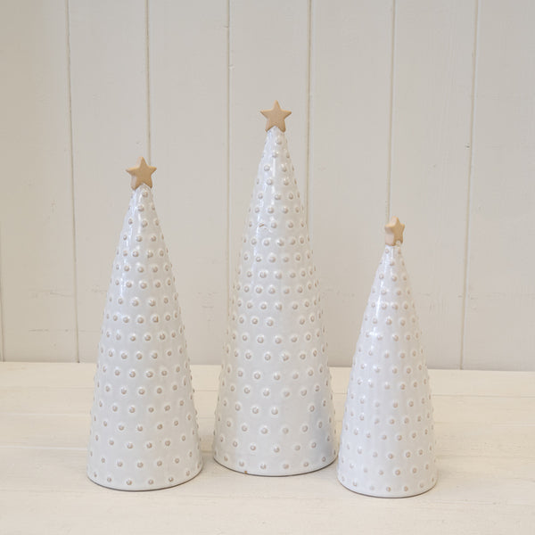 Small Stoneglazed Bobbin Tree with Gold Star