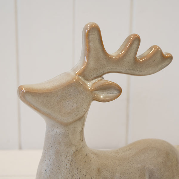 Close-up of glazed reindeer ornament&