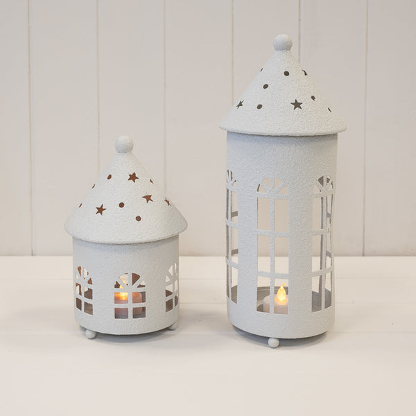 Off White Rounded Tealight House Small