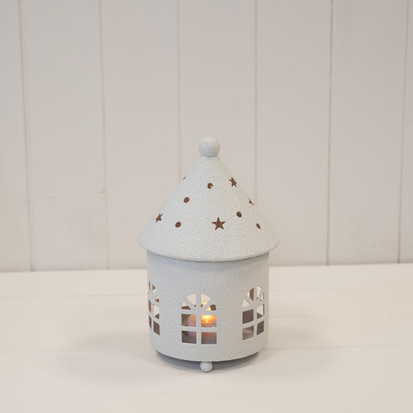 Off White Rounded Tealight House Small