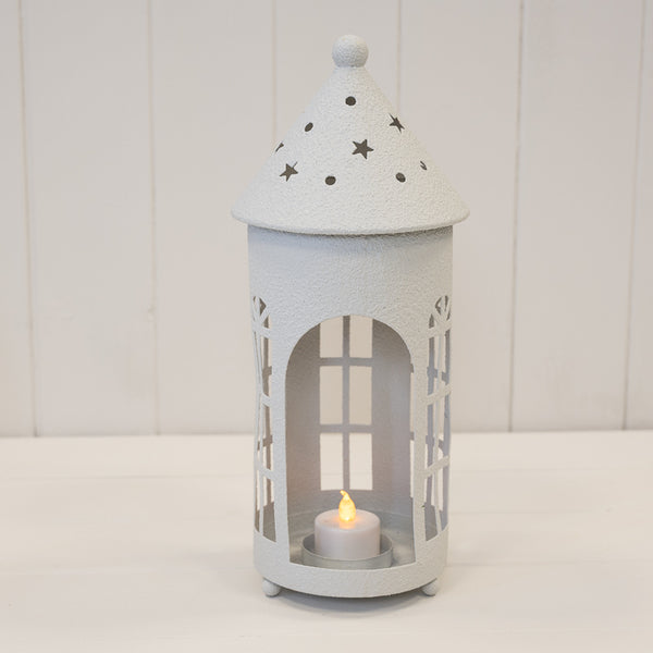 Off White Rounded Tealight House Large