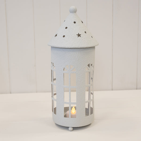 Off White Rounded Tealight House Large