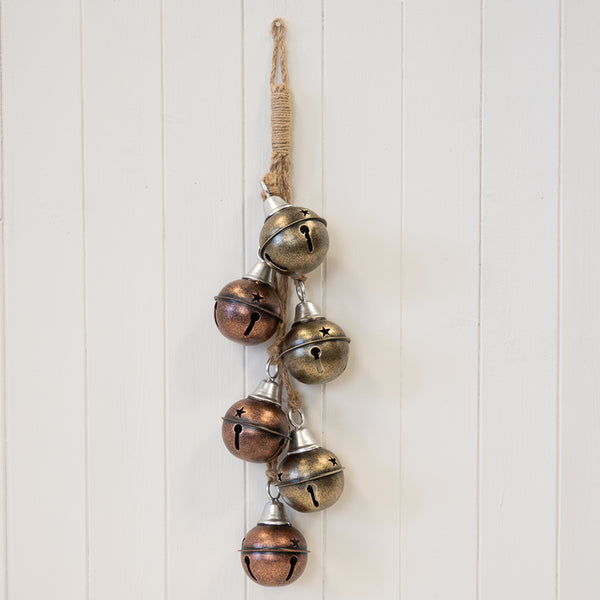 Gold &amp; Copper 5-Bauble Hanging Garland