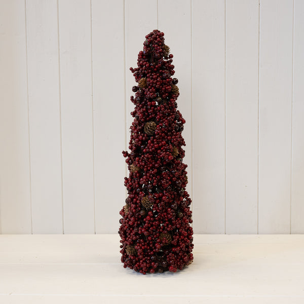 Luxury Tree Burgundy Berry with Mini Pinecone