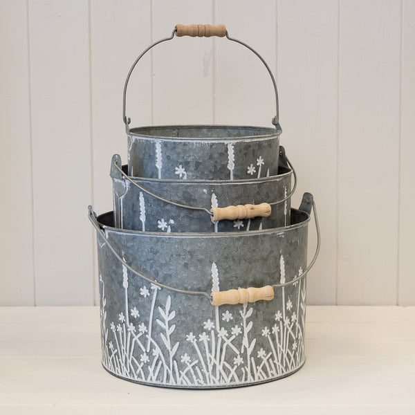 Meadow Design Buckets - Set of 3