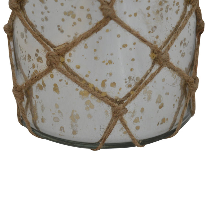 Glass Jar Lantern with Rope - Smiddy Furniture