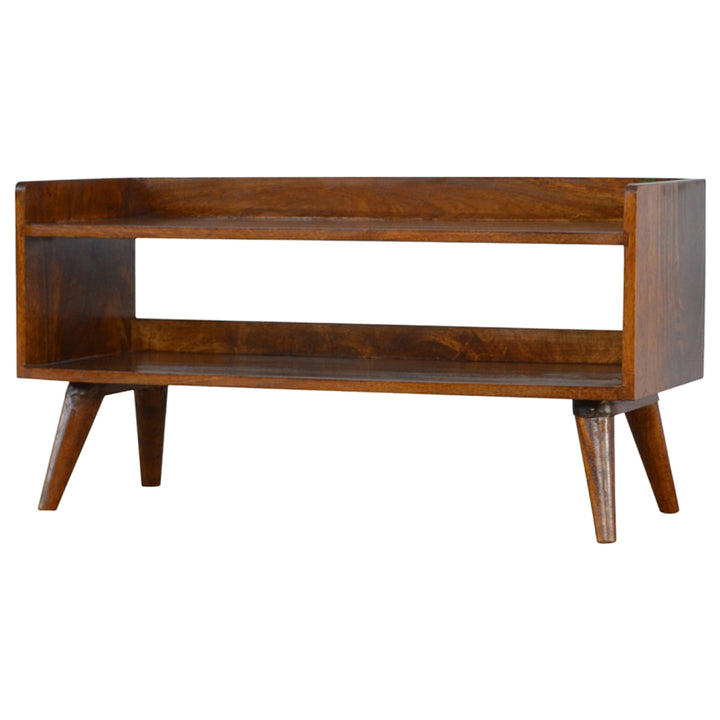 Chestnut Nordic Storage Bench-Smiddy Furniture