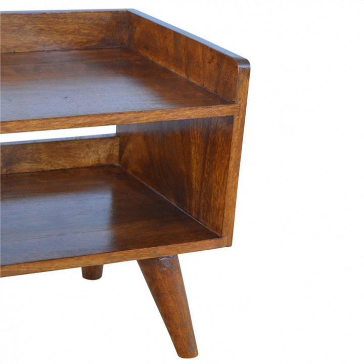 Chestnut Nordic Storage Bench-Smiddy Furniture