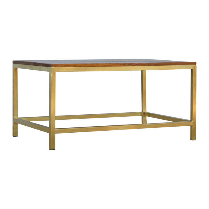 Rectangle Gold Coffee Table - Smiddy Furniture
