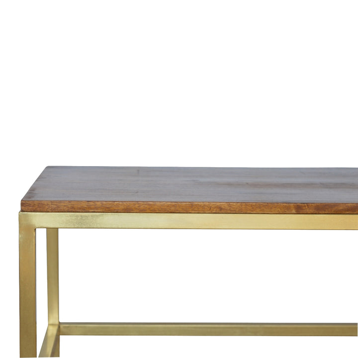Rectangle Gold Coffee Table - Smiddy Furniture