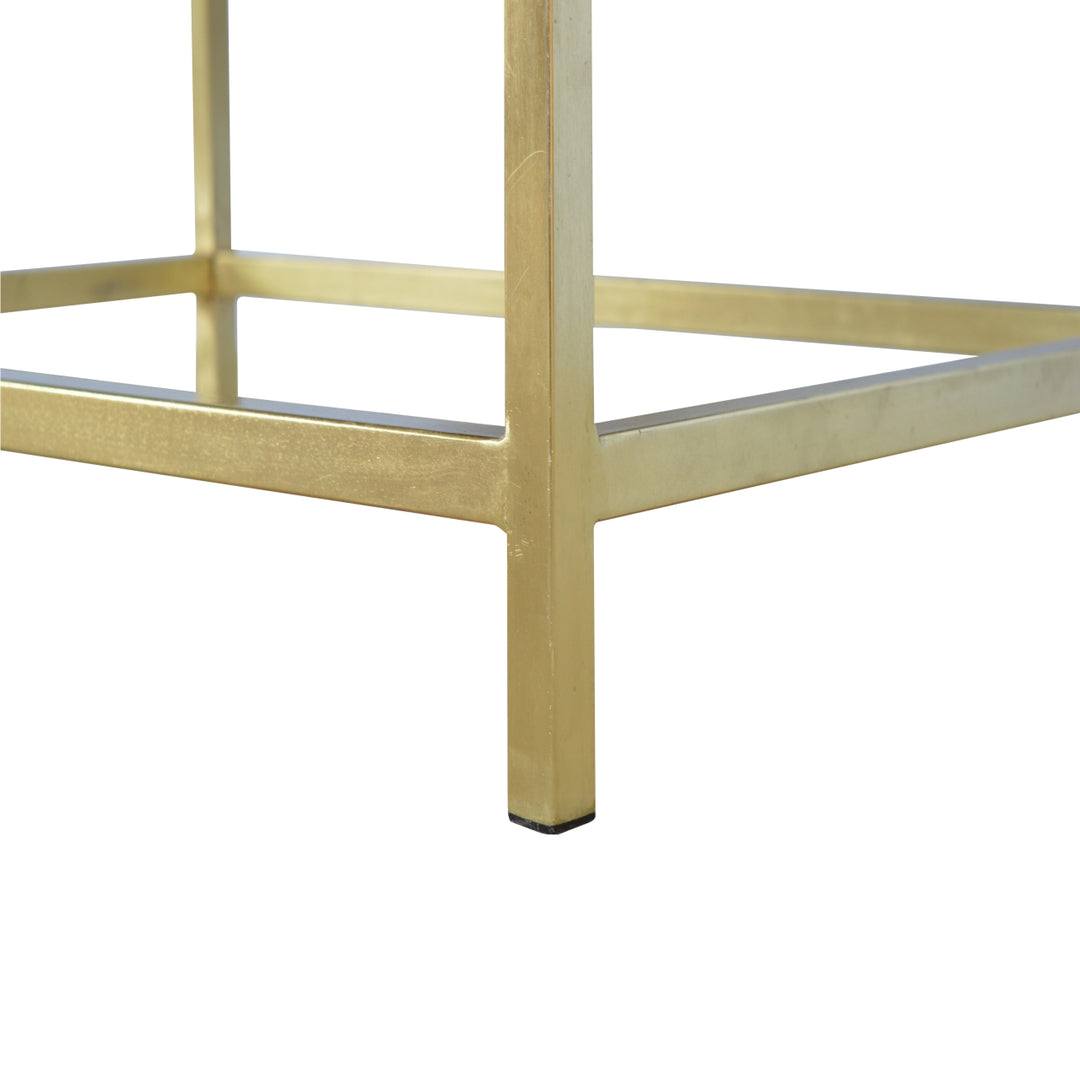 Rectangle Gold Coffee Table - Smiddy Furniture