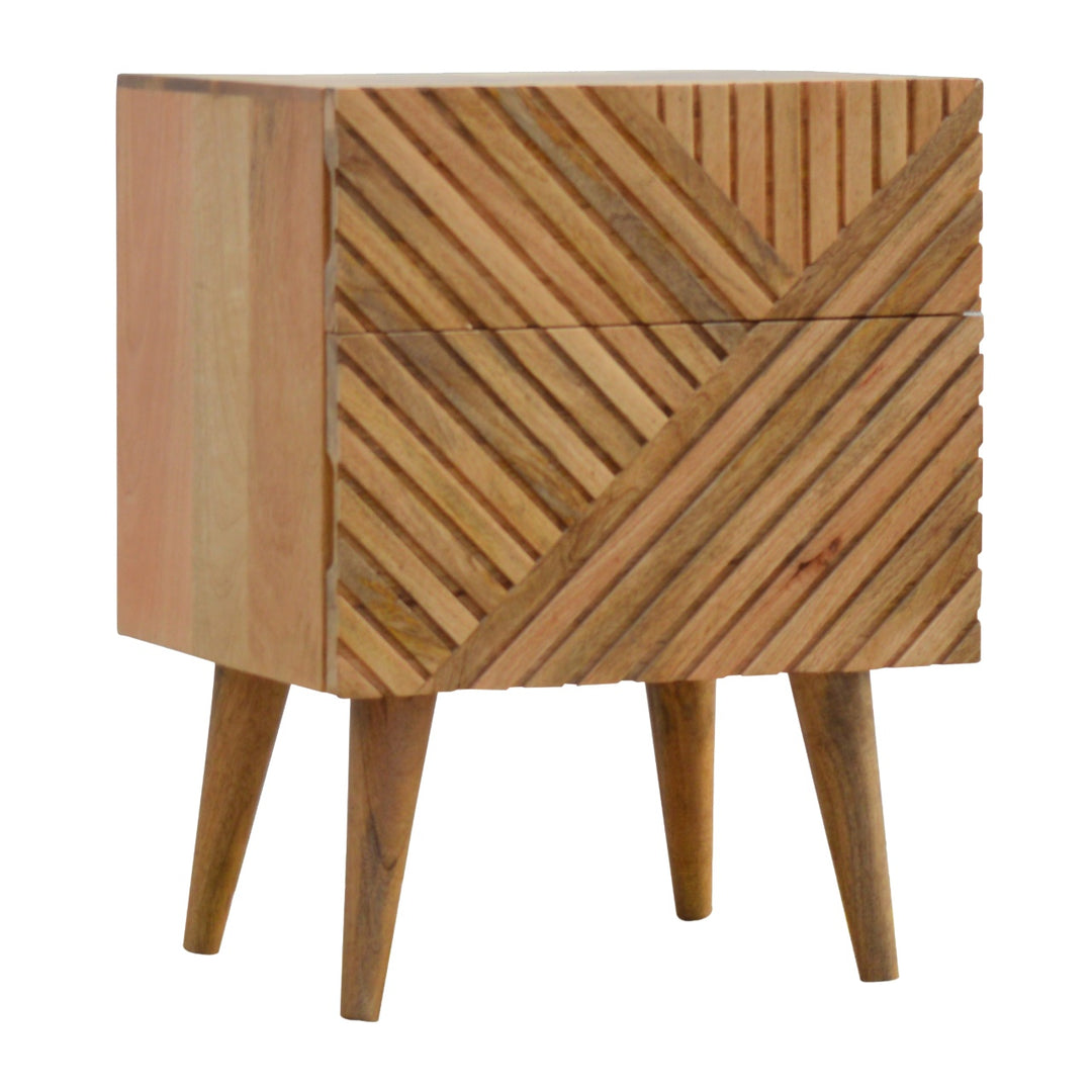 Lille 2 Drawer Oak-ish Bedside