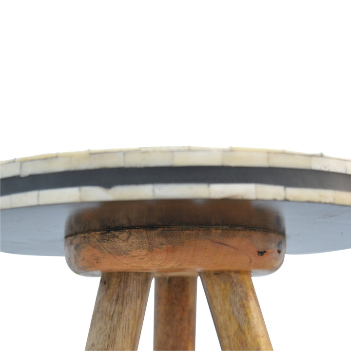 Bone Inlay Tripod Stool - Smiddy Furniture