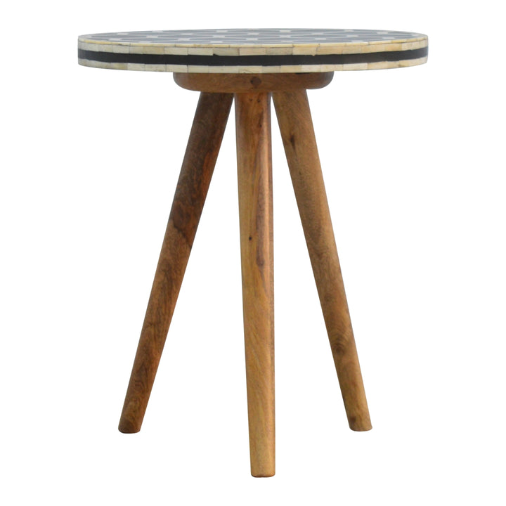 Bone Inlay Tripod Stool - Smiddy Furniture