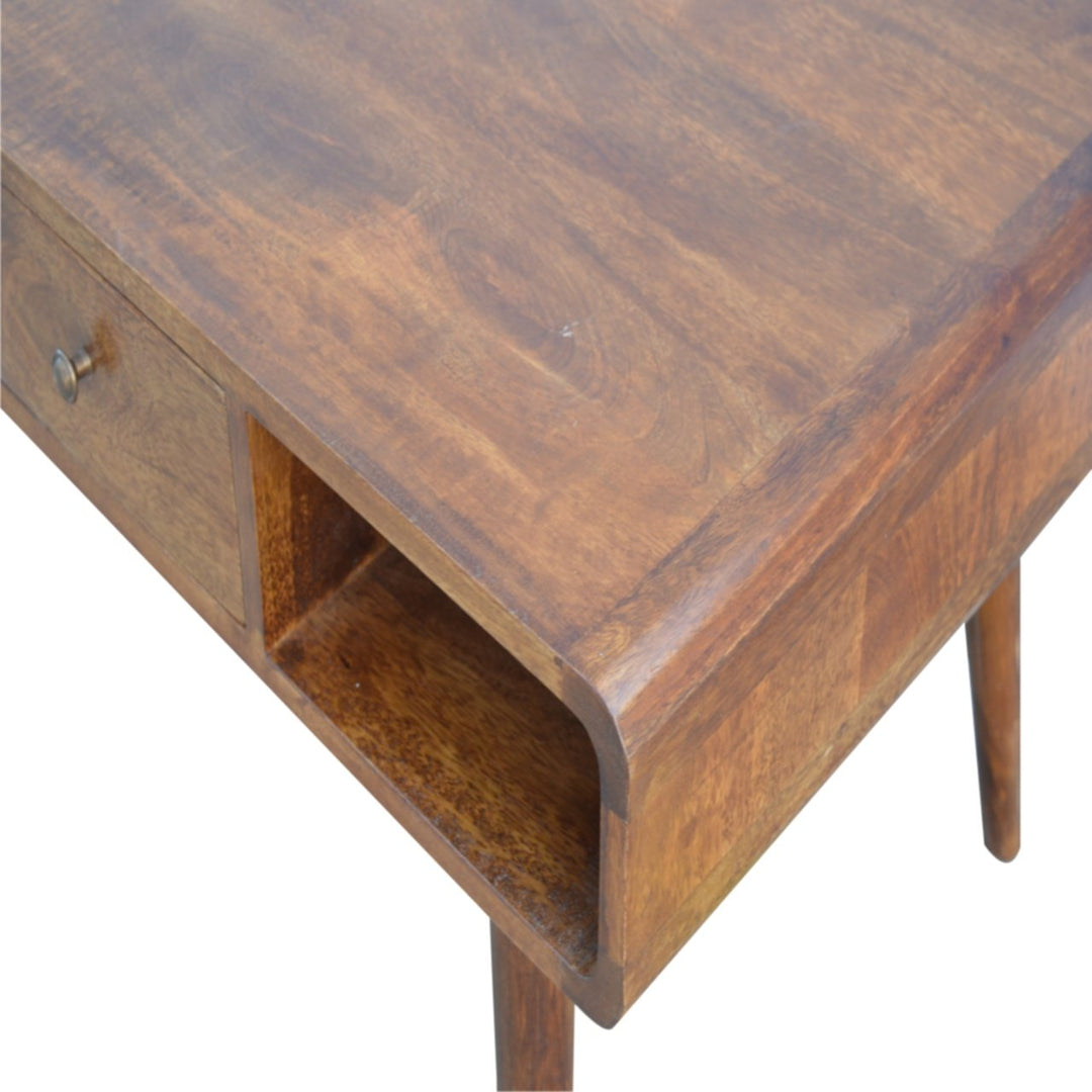 Curved Chestnut Coffee Table-Smiddy Furniture