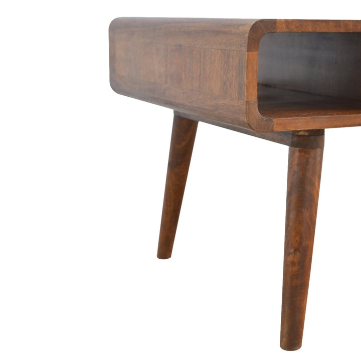 Curved Chestnut Coffee Table-Smiddy Furniture