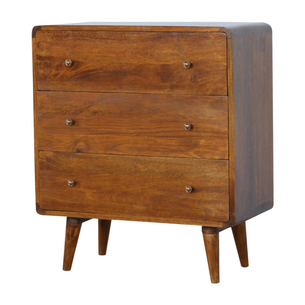 Curved Chestnut Chest - Smiddy Furniture
