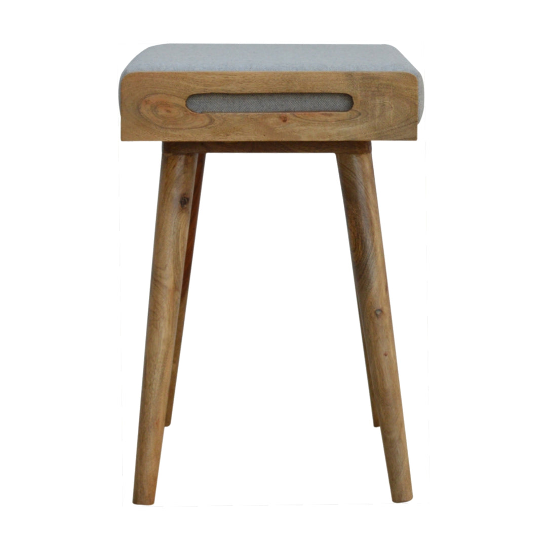 Grey Tweed Tray Style Footstool-Smiddy Furniture