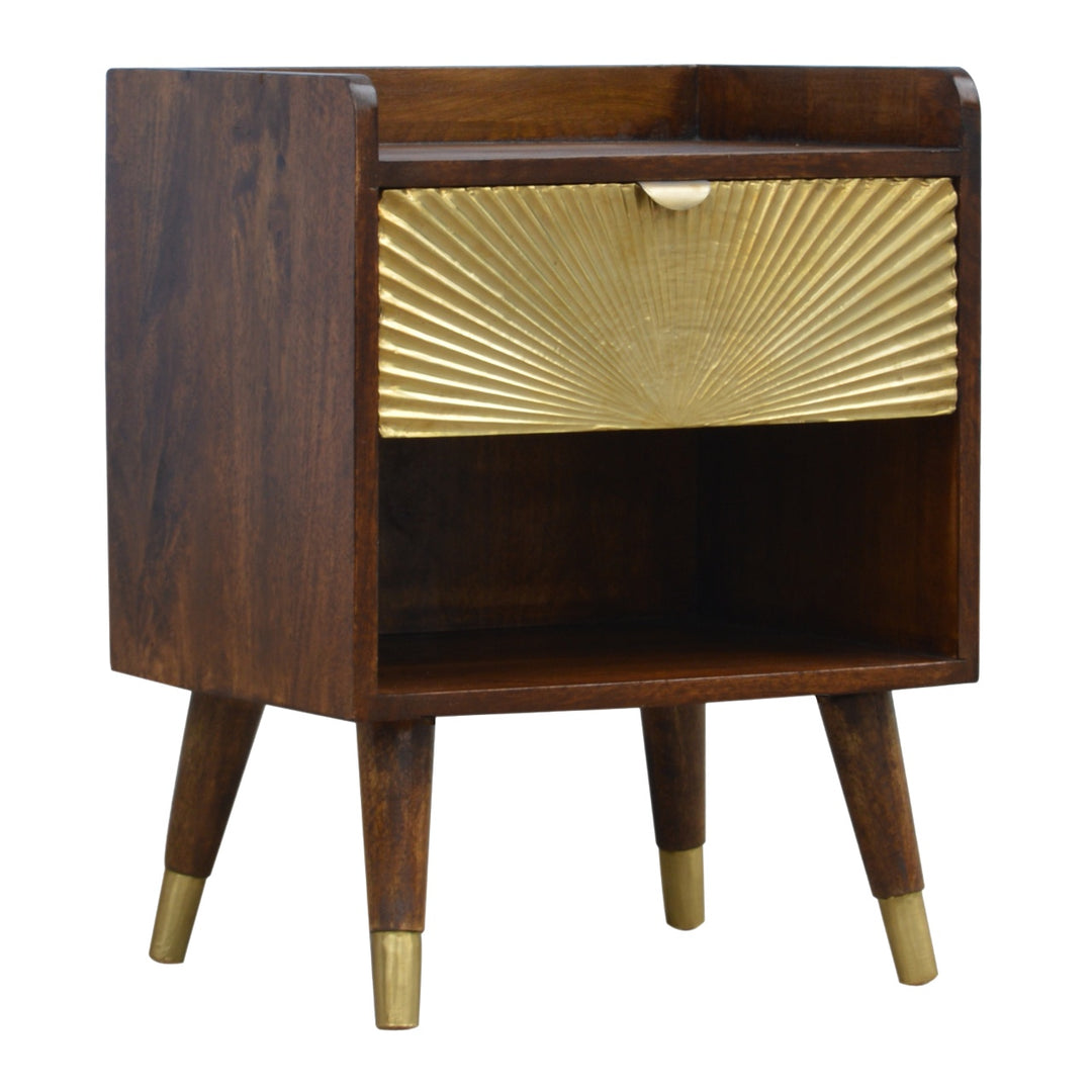 Manila Gold One Drawer Bedside-Smiddy Furniture