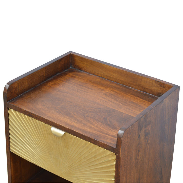 Manila Gold One Drawer Bedside-Smiddy Furniture
