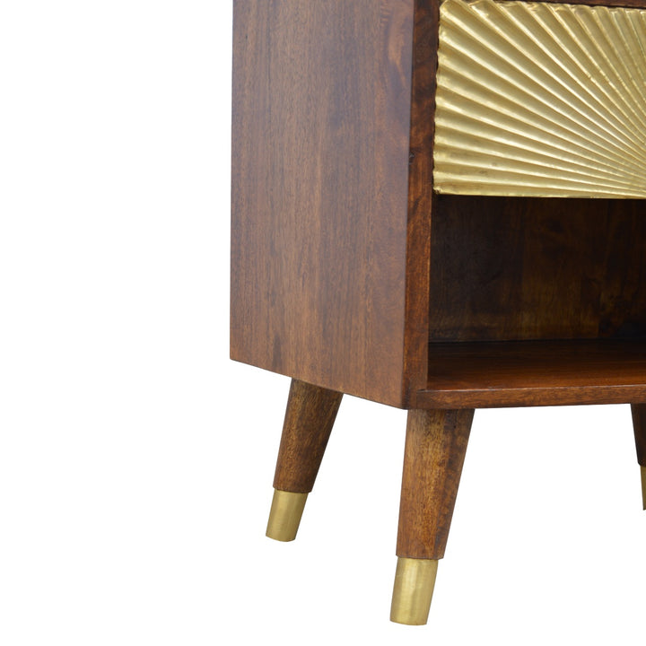 Manila Gold One Drawer Bedside-Smiddy Furniture