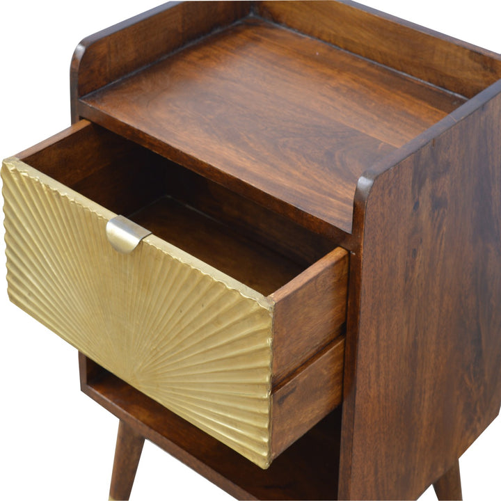 Manila Gold One Drawer Bedside-Smiddy Furniture