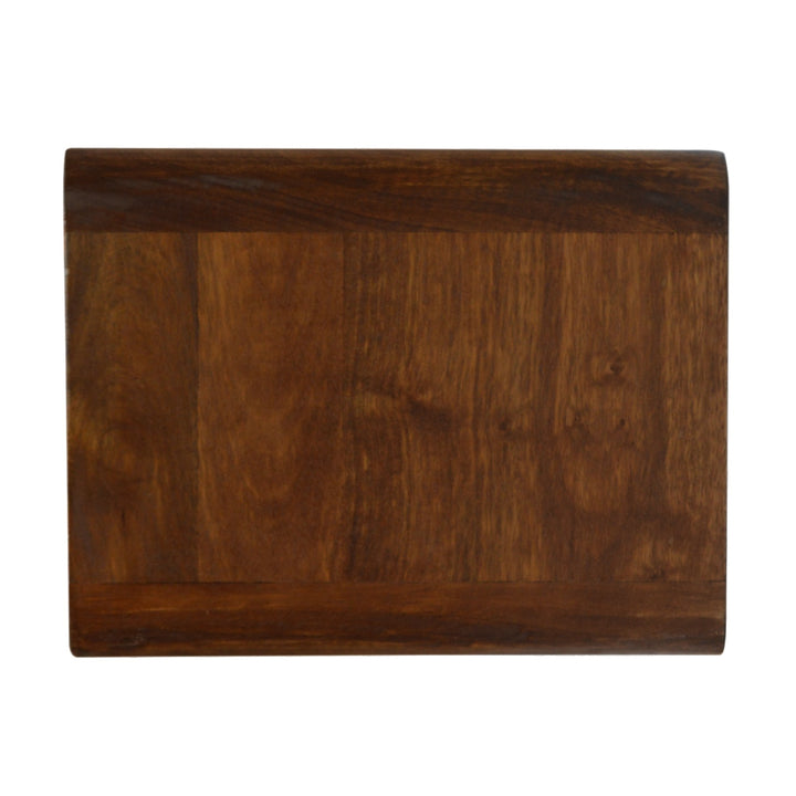 Chestnut Curve Floating Bedside - Smiddy Furniture