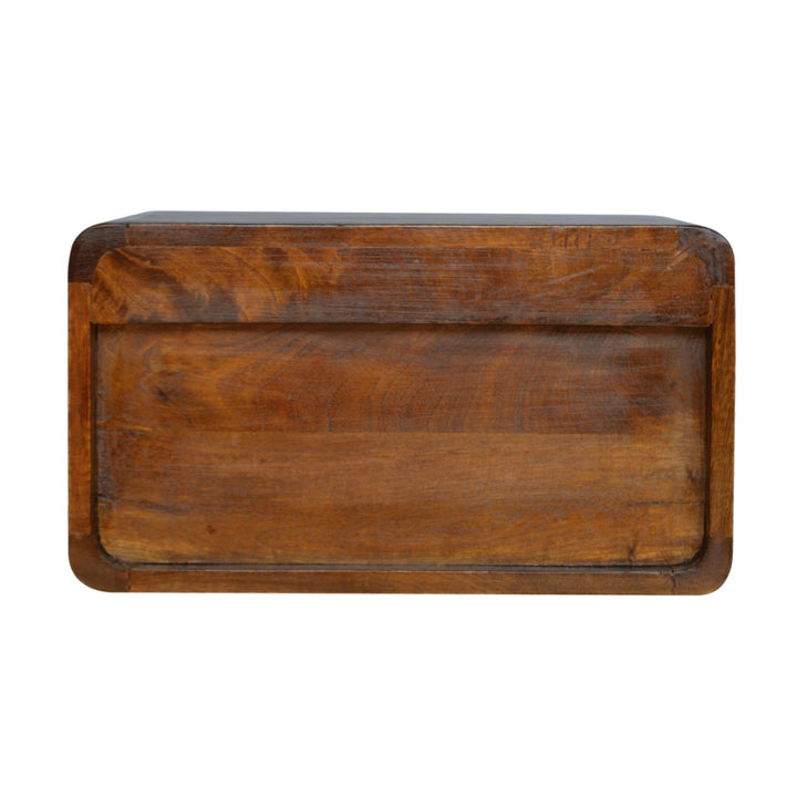 Chestnut Curve Floating Bedside - Smiddy Furniture