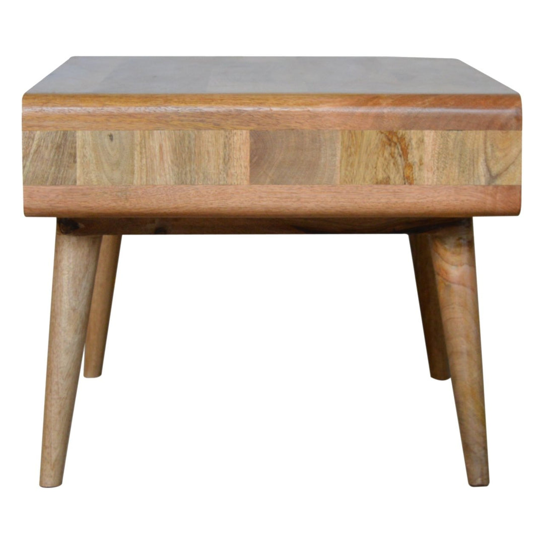 Curved Oak-ish Coffee Table-Smiddy Furniture