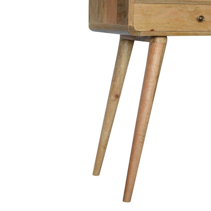 Curved Oak - ish Console Table - Smiddy Furniture