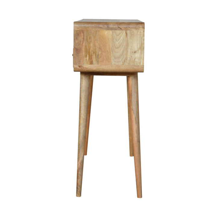 Curved Oak - ish Console Table - Smiddy Furniture