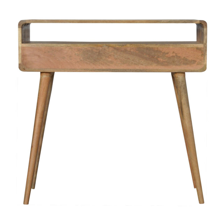 Curved Oak - ish Console Table - Smiddy Furniture