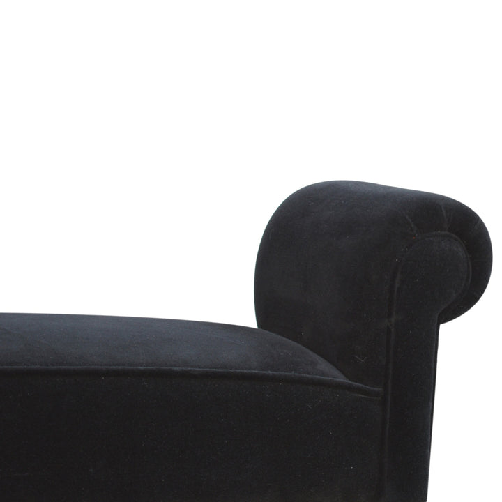 Black Velvet Bench - Smiddy Furniture