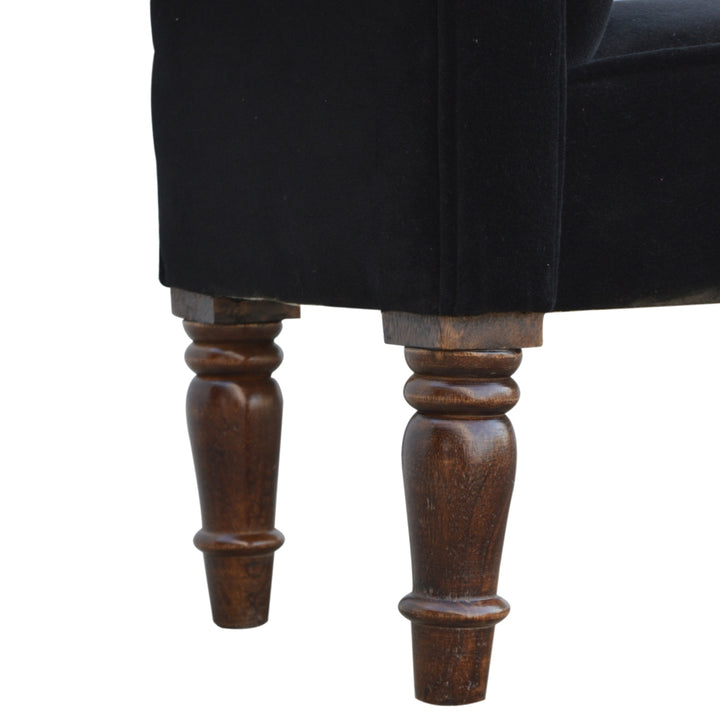 Black Velvet Bench - Smiddy Furniture
