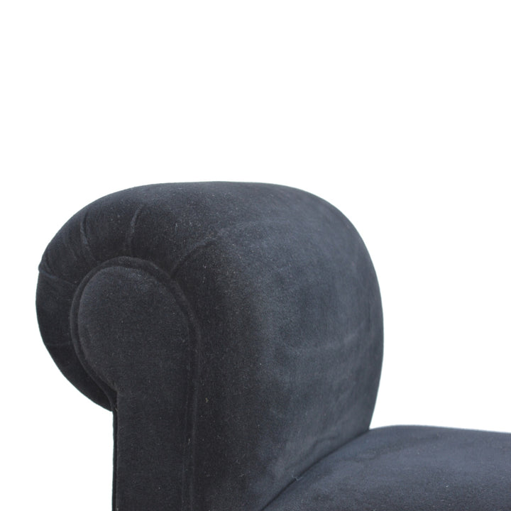 Black Velvet Bench - Smiddy Furniture