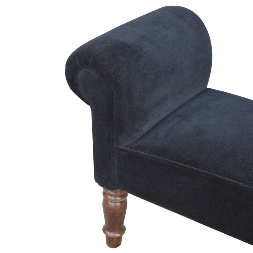 Black Velvet Bench - Smiddy Furniture