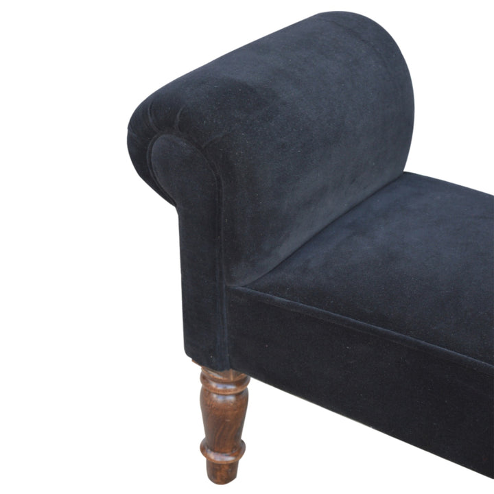 Black Velvet Bench - Smiddy Furniture