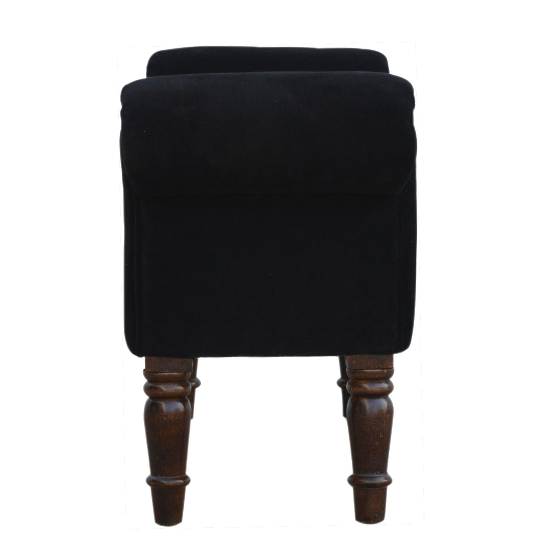 Black Velvet Bench - Smiddy Furniture