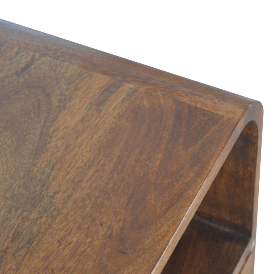 Chestnut Curved Edge Bedside-Smiddy Furniture